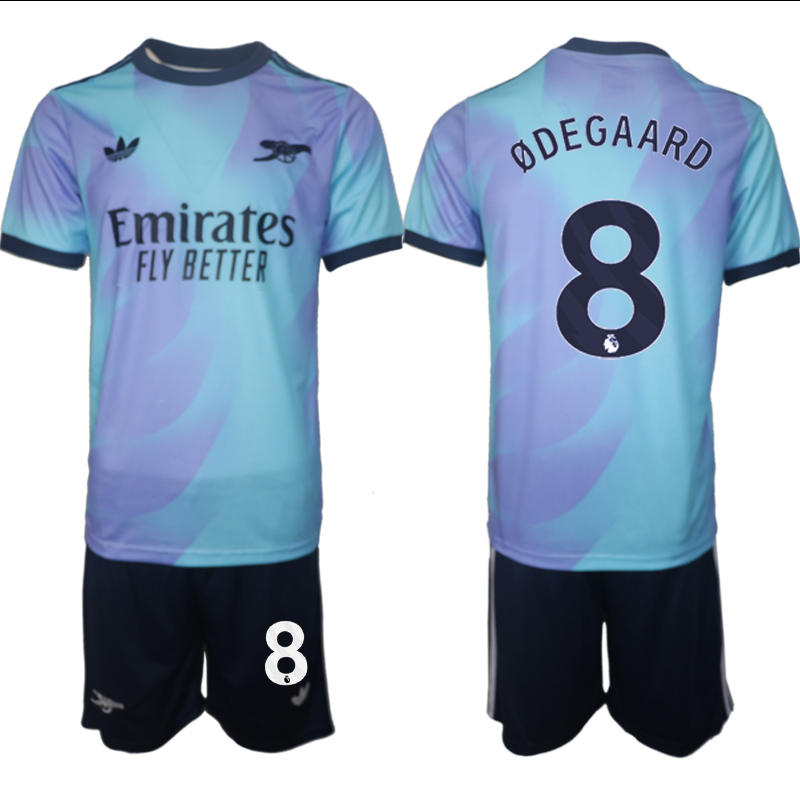 Men 2024-2025 Club Arsenal away Purple blue #8 Soccer Jersey